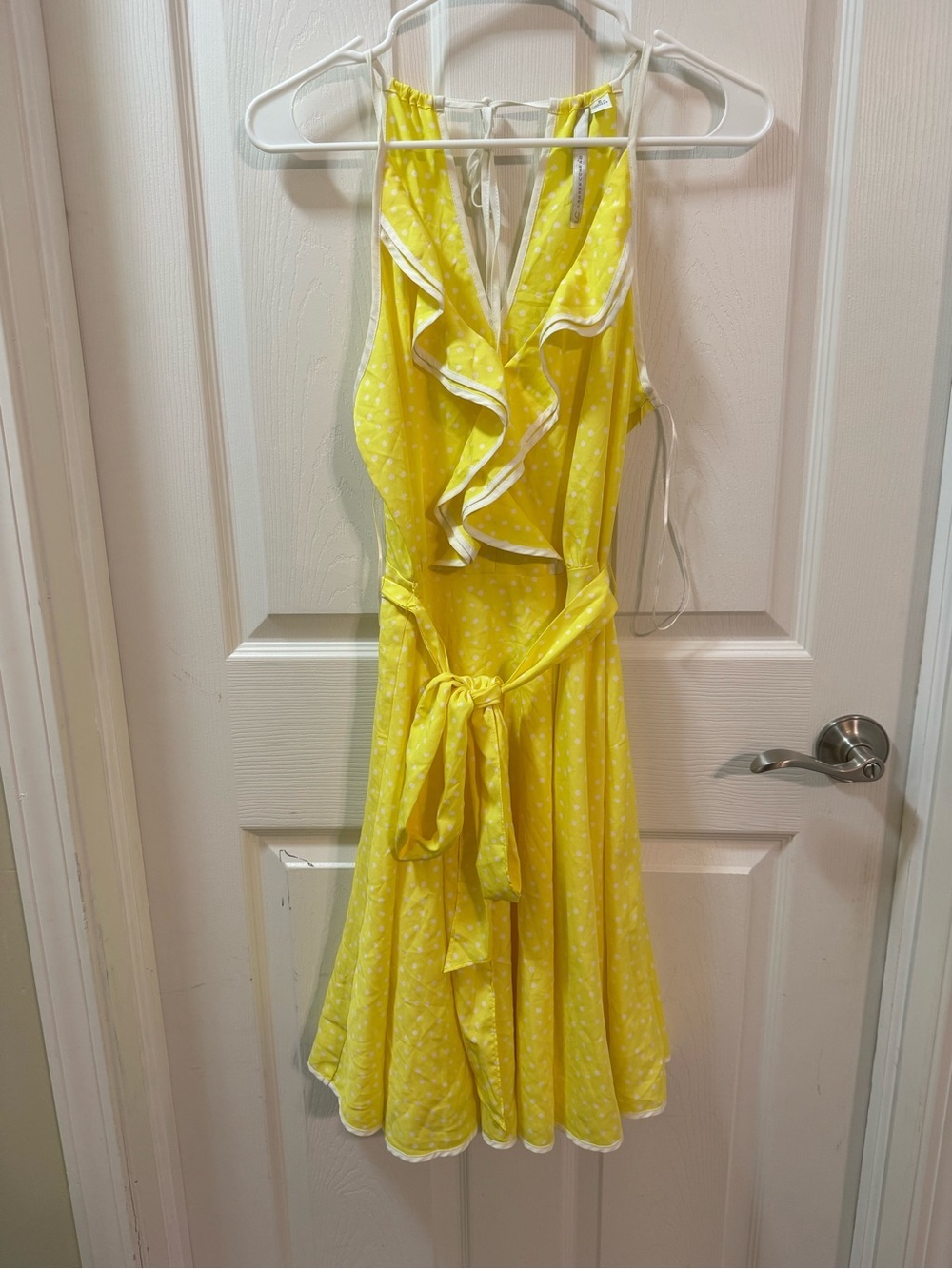 LC Lauren Conrad Yellow/ white Polka Dots Size 8